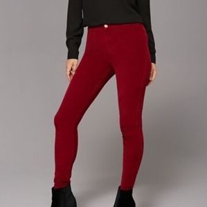 Forever 21 Corduroy Pants, Size 26, Berry Red